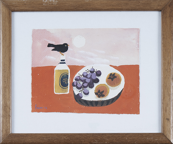 mary-fedden-blackbird-gouache-frame