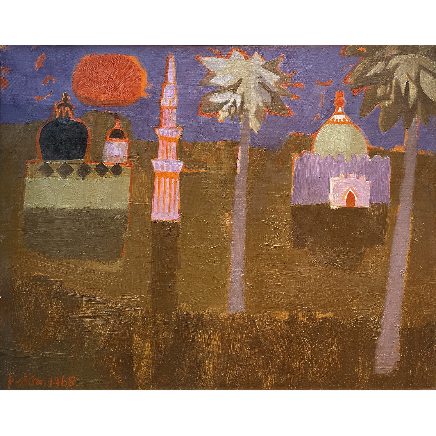 Mary Fedden – Minarets Morocco 1968 square