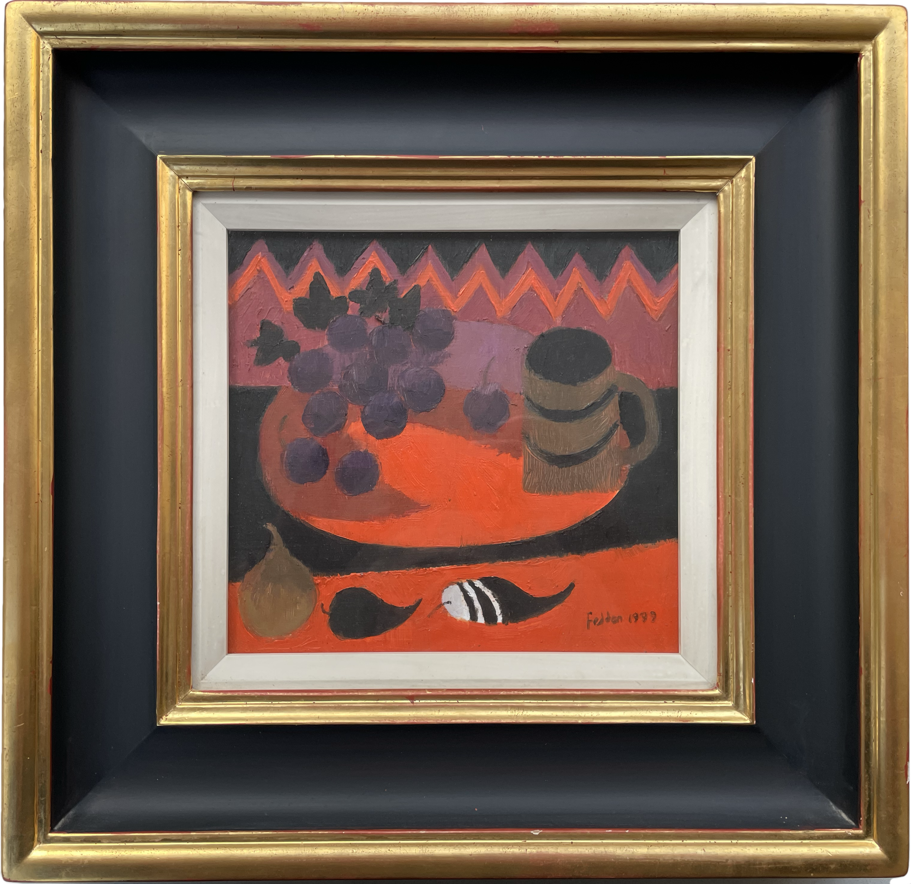 Mary Fedden Red and Black framed