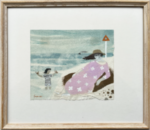 Mary Fedden for sale Catching Crabs beach scene