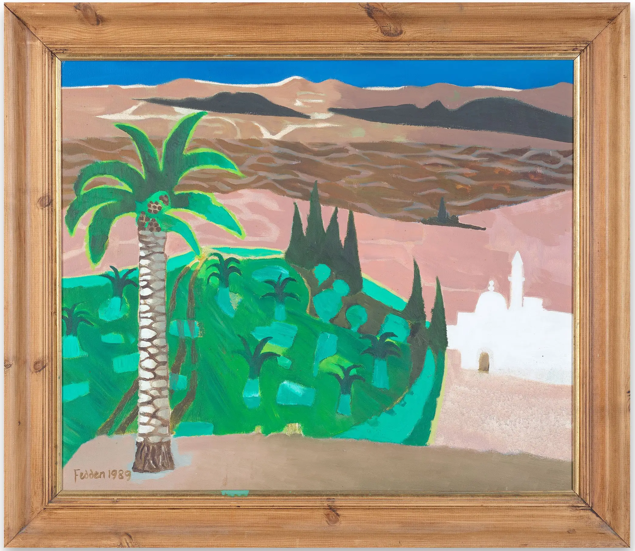 Mary Fedden Oasis Pella Jordan – framed