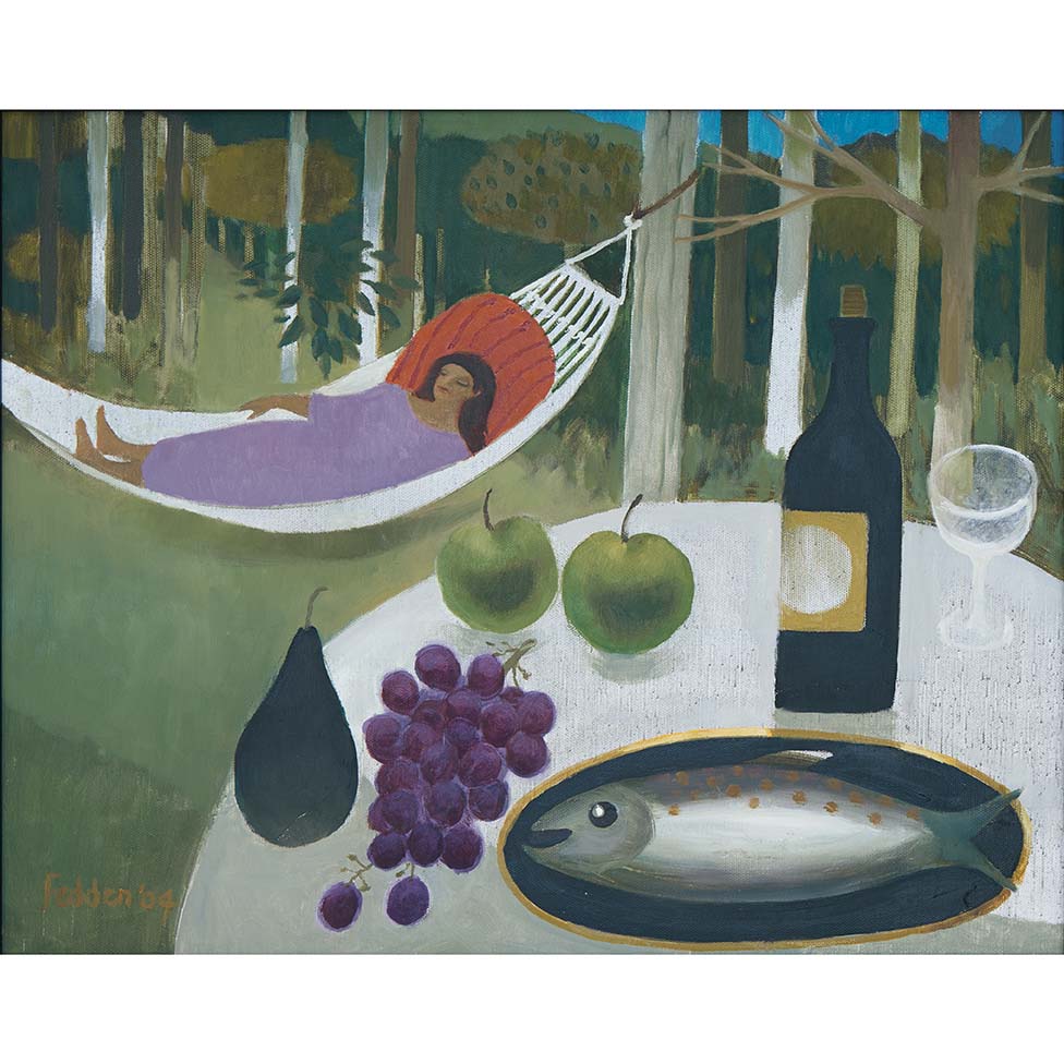 MARY FEDDEN. GIRL IN HAMMOCK. 2004. SOLD