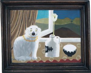 Mary Fedden. Staffordshire dog.