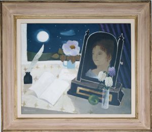 MARY FEDDEN FOR SALE. THE LETTER. OIL ON CANVAS. 1993.